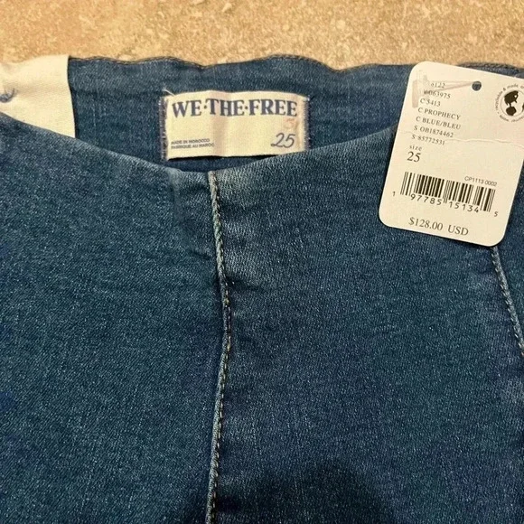 Free People Bella Moto Skinny Jeans Size 25 NWT - Picture 9 of 11